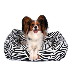 فيلاين قو ماكارون سرير مستطيل الشكل للقطط والكلاب، لون أبيض و أسود - متجر اليف
