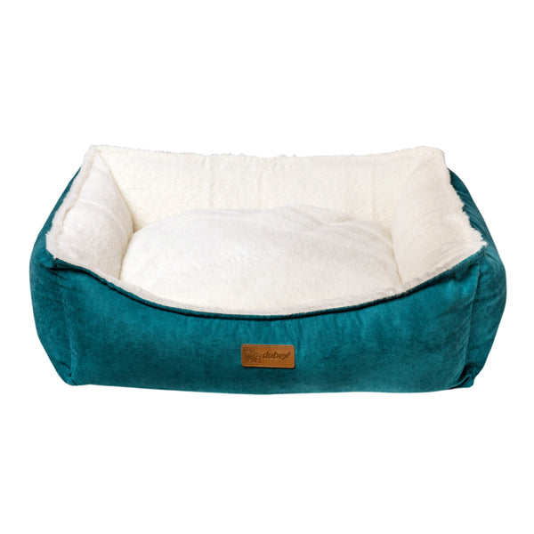 فيلاين قو تشيز كيك سرير مستطيل الشكل للقطط والكلاب، لون تركواز - متجر اليف