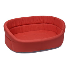 فيلاين قو فوم سرير بيضاوي الشكل للقطط والكلاب، لون أحمر - متجر اليف
