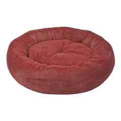 فيلاين قو بلش سميت سرير دائري الشكل للقطط والكلاب, لون أحمر - متجر اليف