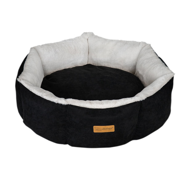 فيلاين قو كب كيك سرير دائري الشكل للقطط والكلاب, لون أسود - متجر اليف
