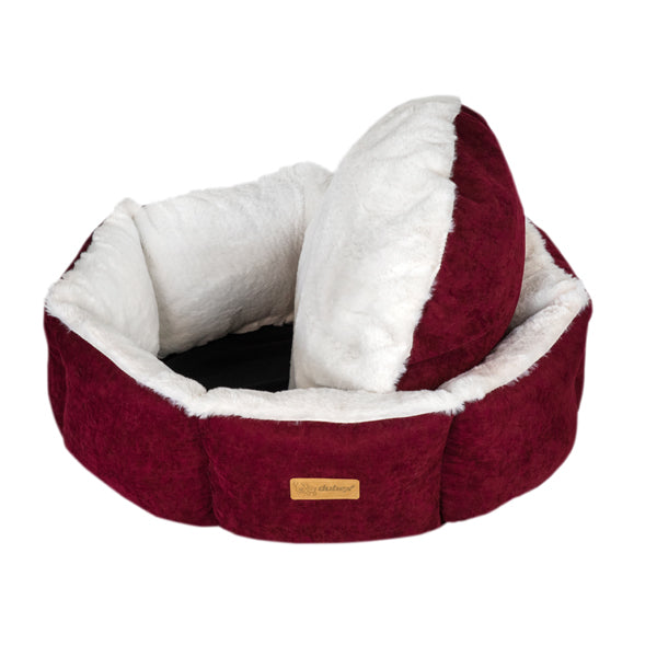 فيلاين قو كب كيك سرير دائري الشكل للقطط والكلاب, لون أحمر - متجر اليف