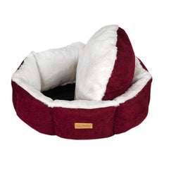 فيلاين قو كب كيك سرير دائري الشكل للقطط والكلاب, لون أحمر - متجر اليف