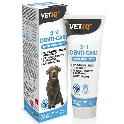 دينتي-كير 2 في 1 معجون العناية بالاسنان قابل للاكل للقطط و الكلاب - متجر اليف
