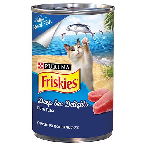 بورينا فريسكيس اعماق المحيط ديلايتس تونة نقية طعام القطط الرطب 400 جرام - متجر اليف