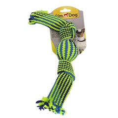 جيم دوق لعبة كلاب شكل عقدة و كرة لون اخضر و ازرق 40.6 سم - متجر اليف
