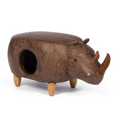 بريفو مسند على شكل وحيد القرن وكوخ لحيوانك الأليف - طول 89 سم ، بيج - متجر اليف