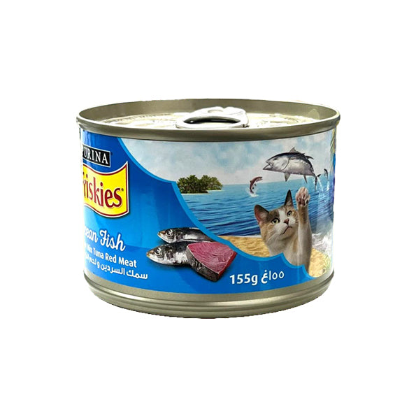 بورينا فريسكيس سمك السردين مع لحم التونة طعام رطب للقطط 155 جرام - متجر اليف