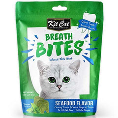 كت كات بريث بايتس نعناع مكافات قطط مكمل غذائي نكهة المأكولات البحرية 60غ - متجر اليف